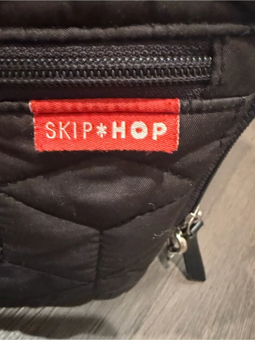 Skip Hop Quilted Black Diaper Bag Backpack